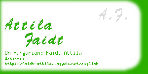 attila faidt business card